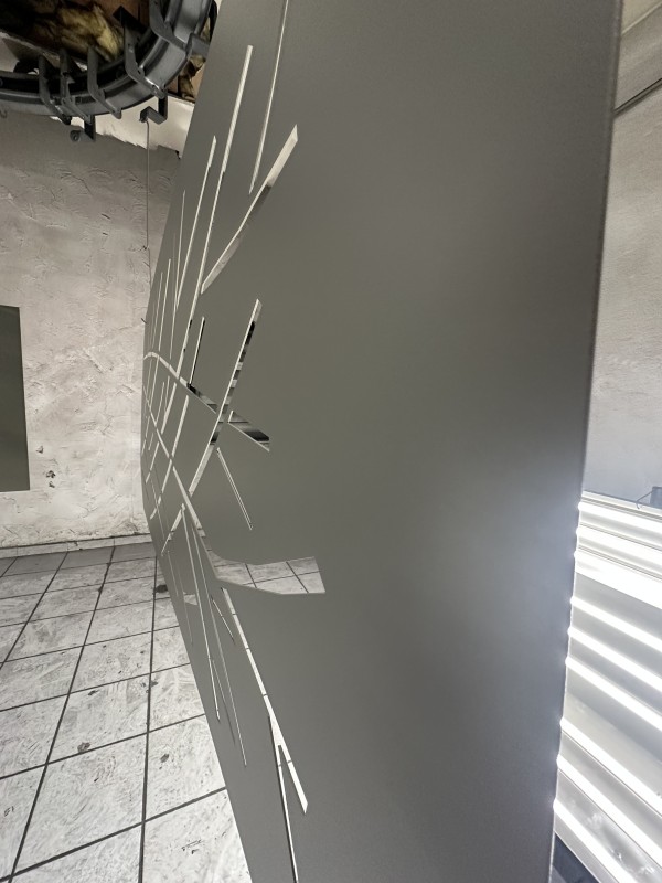 thermolaquage de tôle acier en Ral 7003 ft pour notre client du 13 bouche du Rhône 