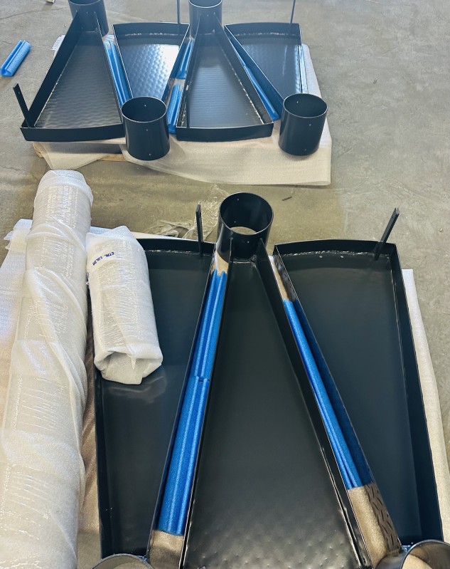 Thermolaquage d’un escalier et de garde corps de mezzanine pour notre Client, Sud fabrication à Saint-Victor Lacoste, 30