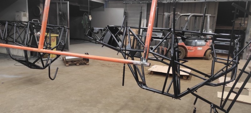 thermolaquage de chassis pour kart cross en RAL 9005 dans le gard 30