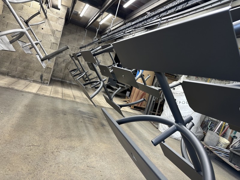 thermolaquage ral noir 2100 sablé 