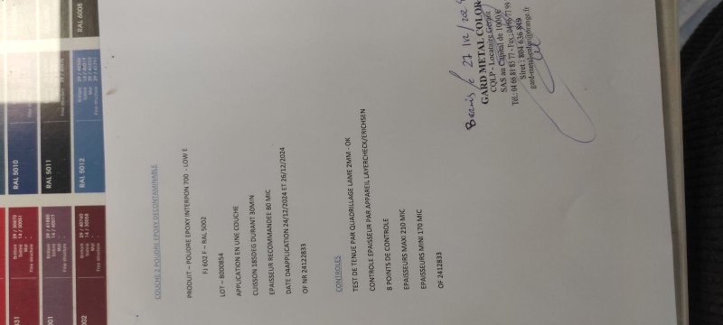 pv essai thermolaquage décontaminable nucleaire