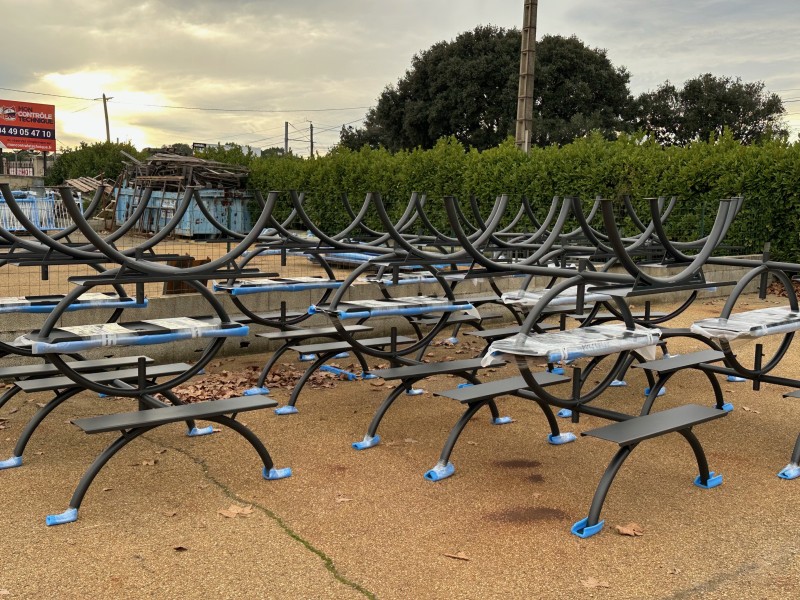 thermolaquage ral noir 2100 sable table acier 