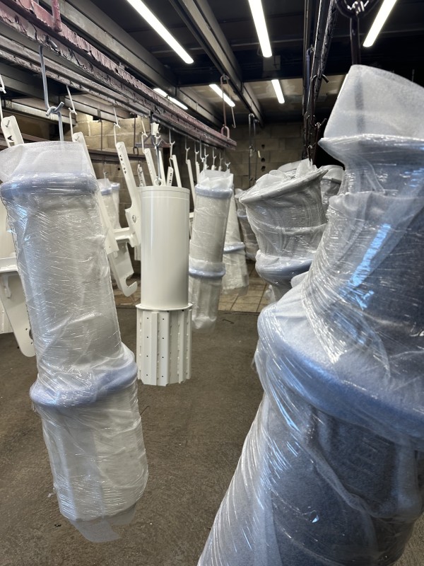 pieces acier métallisé et thermolaqué