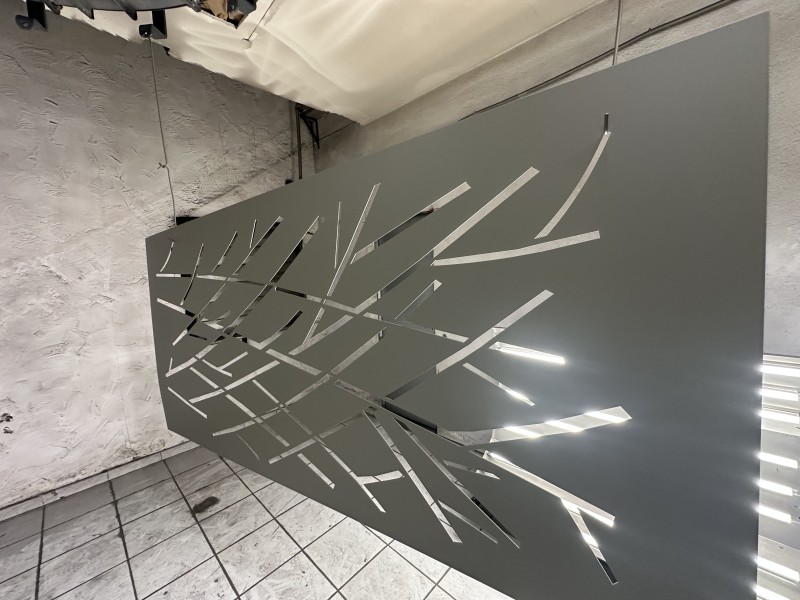 thermolaquage de tôle acier en Ral 7003 ft pour notre client du 13 bouche du Rhône 