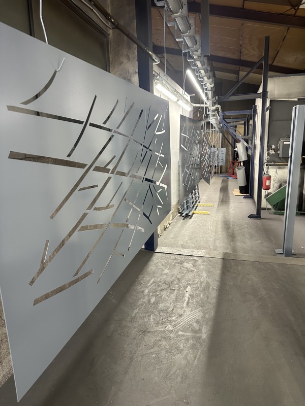 thermolaquage de tôle acier en Ral 7003 ft pour notre client du 13 bouche du Rhône 