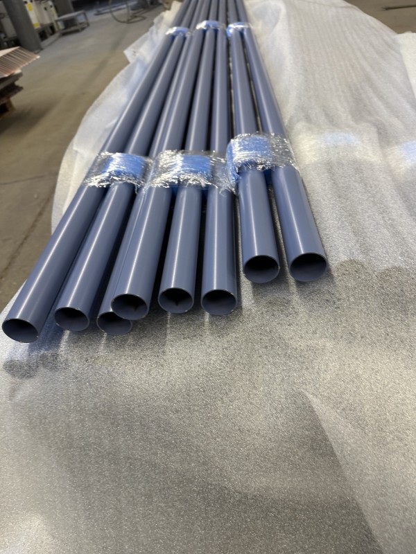 thermolaquage en RAL 5014 mat de garde corps aluminium de toiture