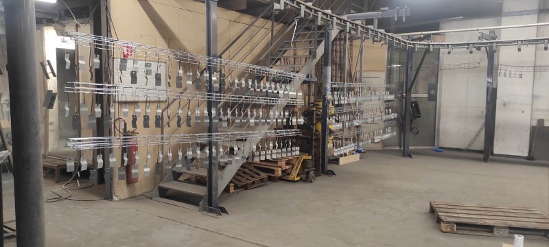 thermo laquage d ouvrages acier en RAL 9005 satin industriel