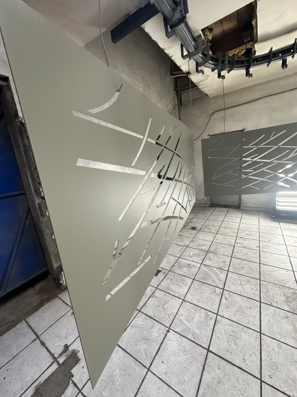 thermolaquage de tôle acier en Ral 7003 ft pour notre client du 13 bouche du Rhône 