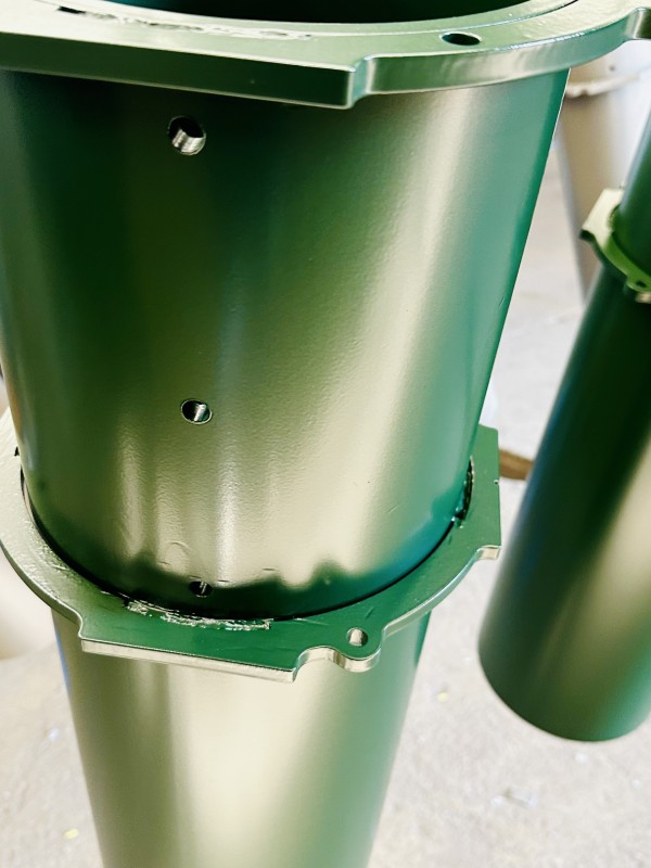 Metalisation et thermolaquage de borne escamotable de RAL et couleurs diverses protection C5 bord de mer