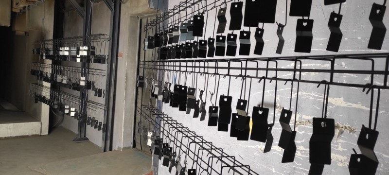 thermo laquage d ouvrages acier en RAL 9005 satin industriel